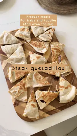 A post by @elabobak on TikTok caption: Another freezer stash meal! This is my go to to make meal time easier. I’m always trying to make new things to put in there - our favs are banana pancakes, homemade pizza, salmon cakes, turkey patties, and beef quesadillas. Adding this one now too! #freezermeals #toddlermeals #babymeals #babyledweaning 