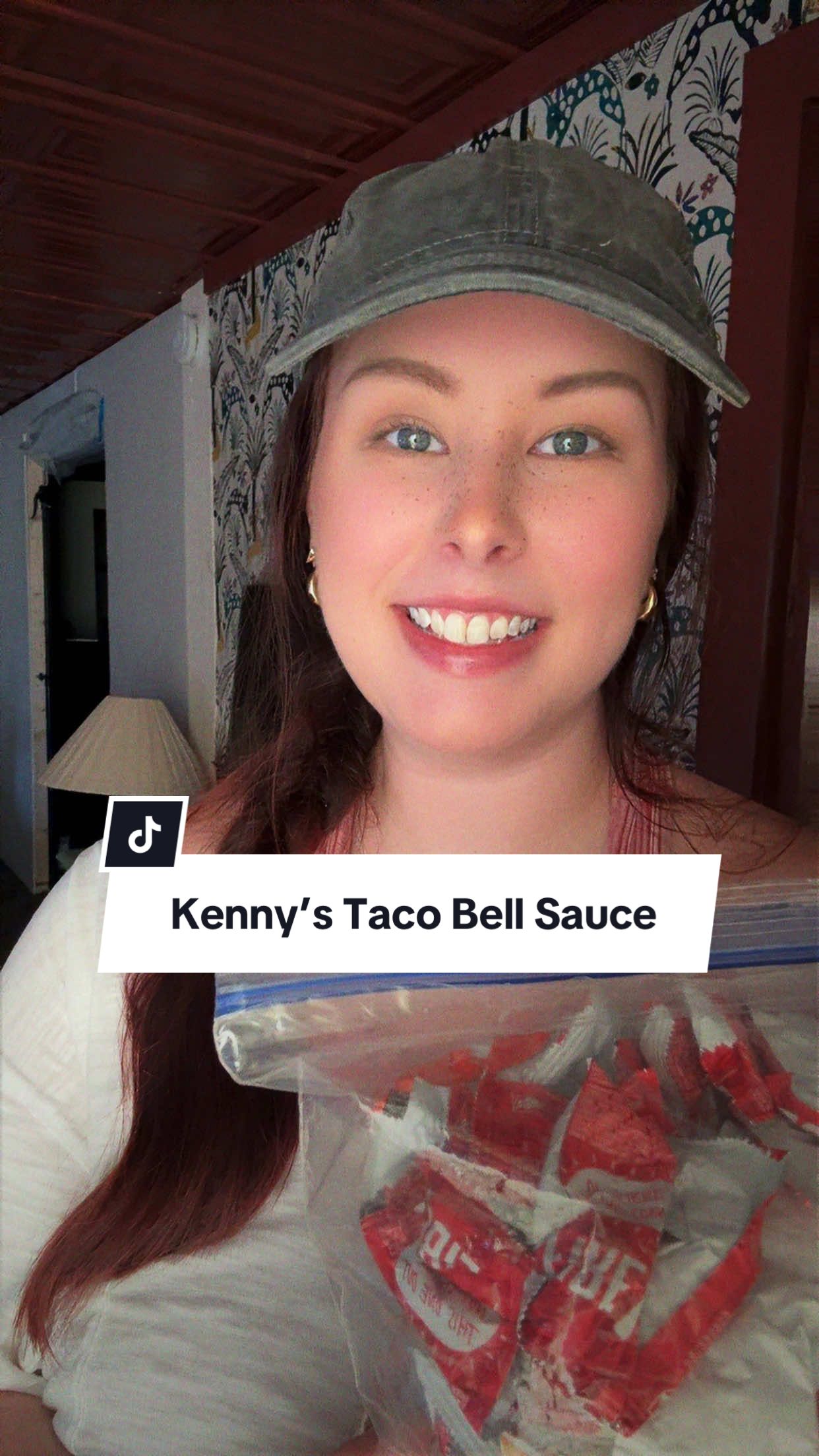 A post by @thecolorofourhome on TikTok caption: He was crashing out over @tacobell hot sauce. 😭🤣 #tacobell #tacobellislife #prank #prankingmyhusband 