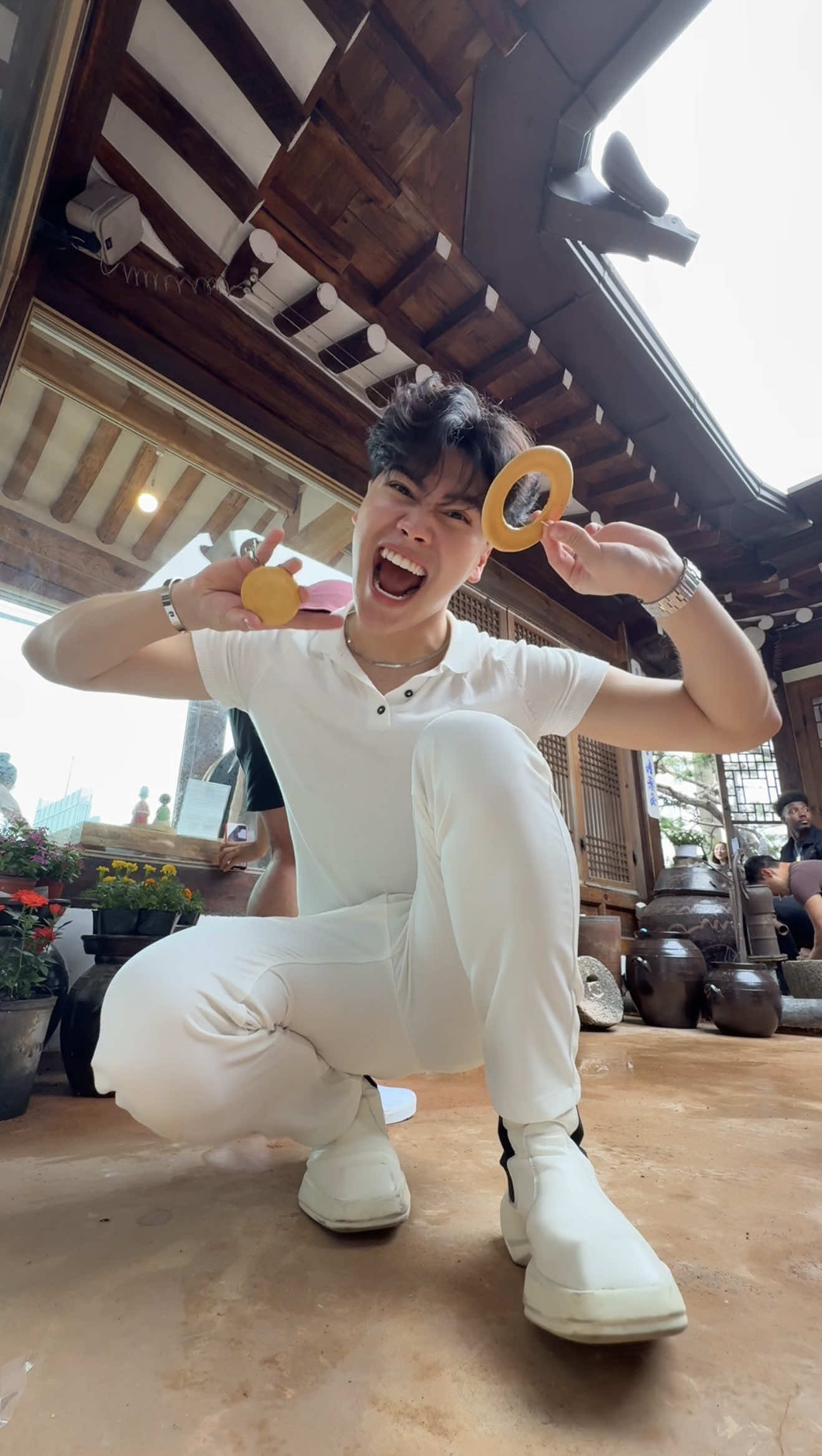 A post by @lourdasprec on TikTok caption: Would you play Dalgona IRL? 🤪 #seoulkorea  #dalgona #gganbu #southkoreatravel #SquidGameSeoul #squidgamenetflix #SquidGame3 @Squid Game Netflix @Netflix 