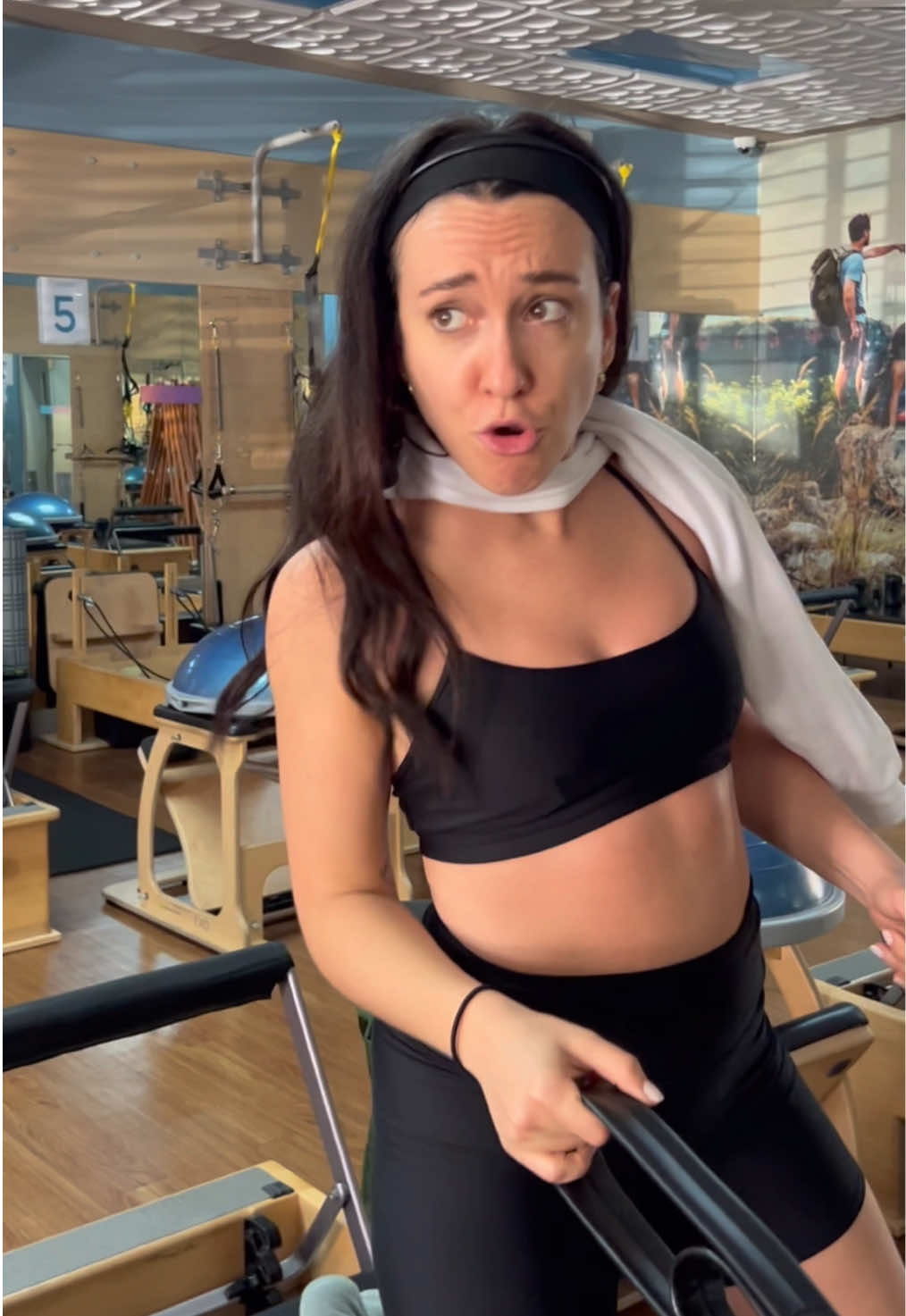 A post by @actressbecc on TikTok caption: poet of our generation really! @Club Pilates Culver City #pilates 