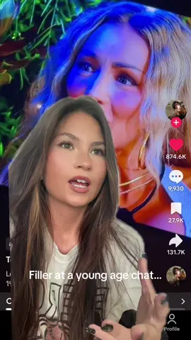A post by @lorilynngranger on TikTok caption: With that being said I didn’t grow into my features until after 25. These young girls aren’t even giving their faces a chance 😞 and this is not a post made to hate on her appearance, don’t twist my words. Overfilling is a topic that really really needs to be talked about for our youths sake! #greenscreen #loveisland 