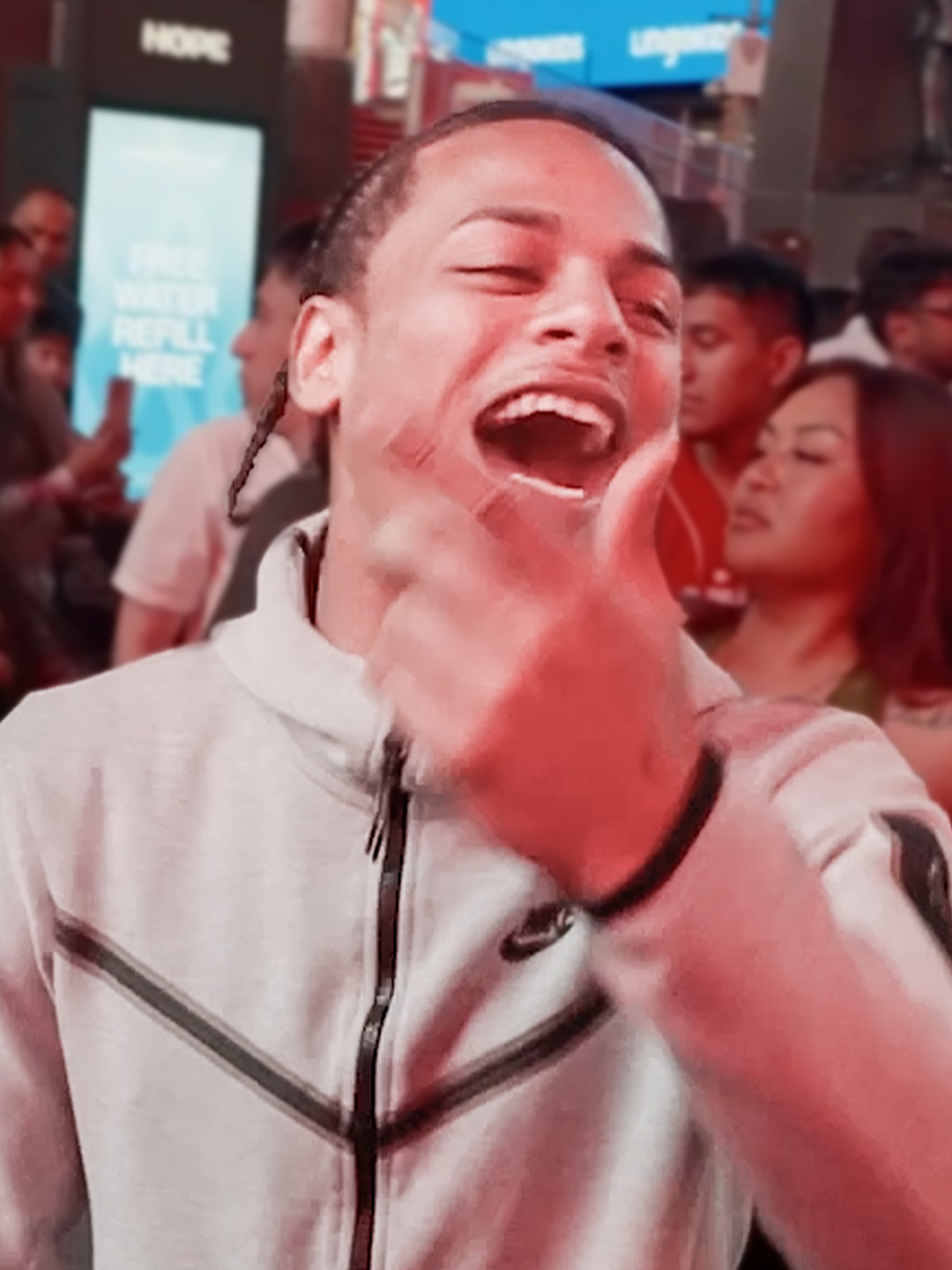 A post by @harrymackofficial on TikTok caption: Times Square Kept Getting Crazier #freestyle #Rap #hiphop