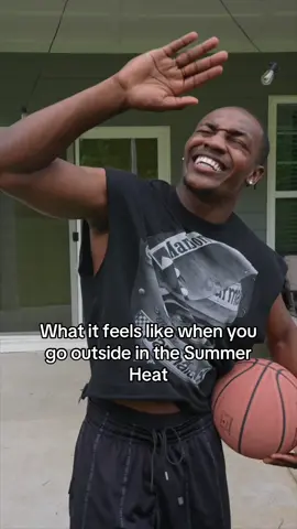 A post by @ on TikTok caption: What it feels like when you go outside in the Summer Heat! 🤣🤣🤣🤣🤣  Music: @ISAAC CORBITT  #summer #summerheat #hot #holes #summertime 