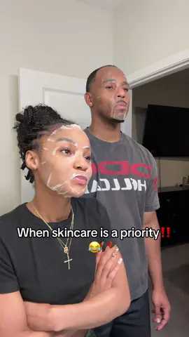 A post by @niyah.wanya on TikTok caption: He will thank me later😂                                    @SKIN1004 US #niyahwanya #nwfam #fyp #couplestiktok #christiancouple #gym #GymTok #gymcouple #SkinCare 