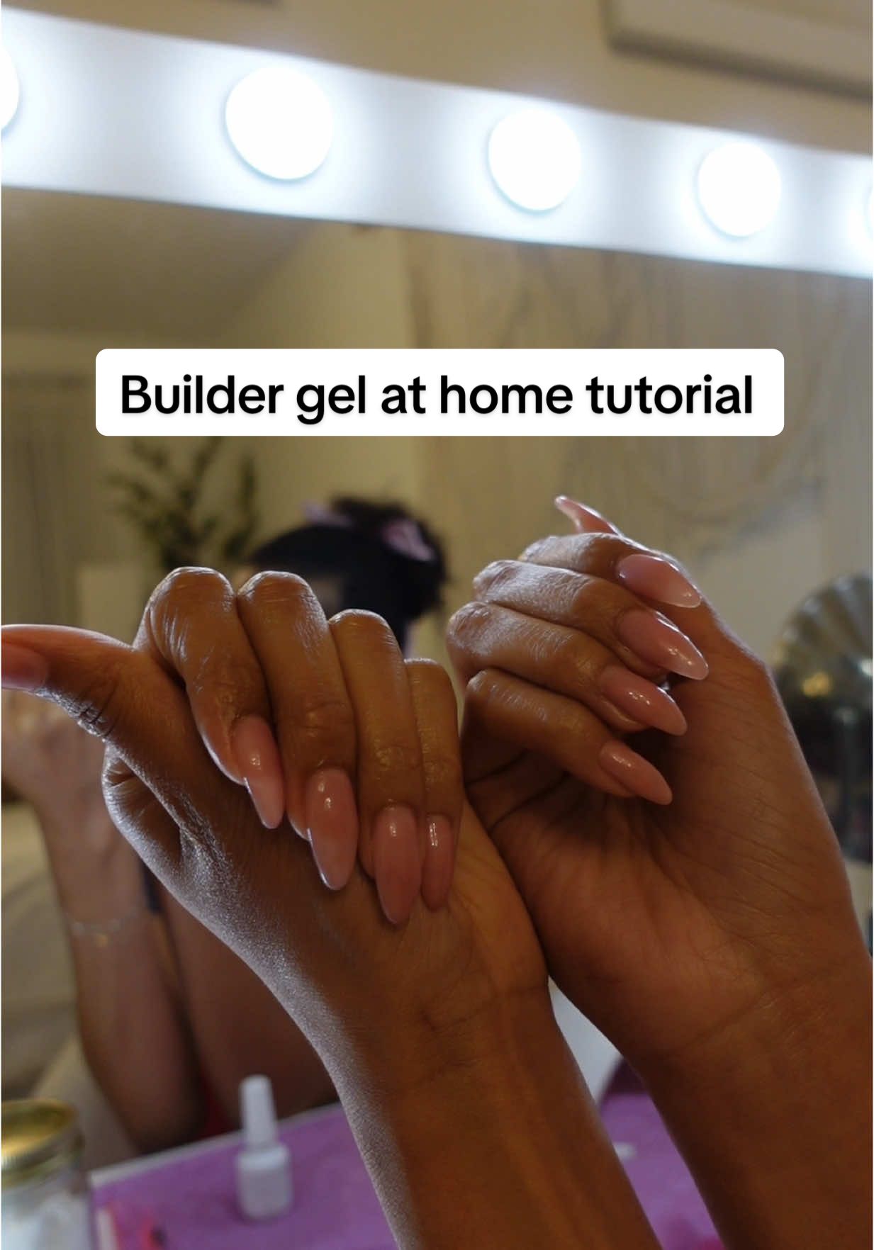 A post by @christineobanor on TikTok caption: Did my nails at home and I think I did pretty good for my first time 