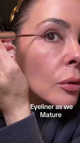 A post by @ericataylor2347 on TikTok caption: Eyeliner can be the hardest part of makeup and even harder as we mature and get textural - here are some tips #eyeliner #matureskin #matureskinmakeup #makeupover40 #genx #millennial #boomer #makeuptutorial #makeup #eyelinertutorial #fyp 