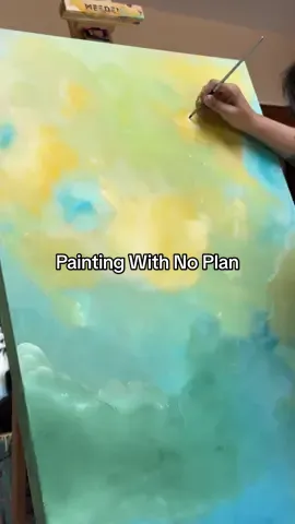A post by @jessicayoungart on TikTok caption: Just paint. No rules. Eventually you’ll be shocked at the outcome after years of letting yourself be free. #painting #intuitiveartist #intuitivepainting 
