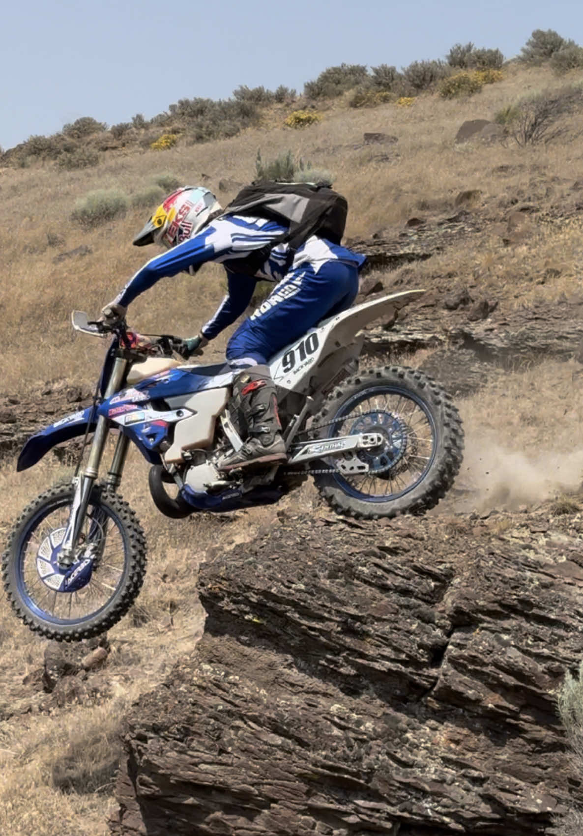 A post by @carsonbrown_910 on TikTok caption: Giving the @All Balls Racing YZ250X an absolute workout 🤠 Rate the sound 1-10. @Red Bull Motorsports @Red Bull @MotoSport.com @onX Offroad #YZ250X #yamaha #2stroke 🎥: @Charlie McDermott Hale 