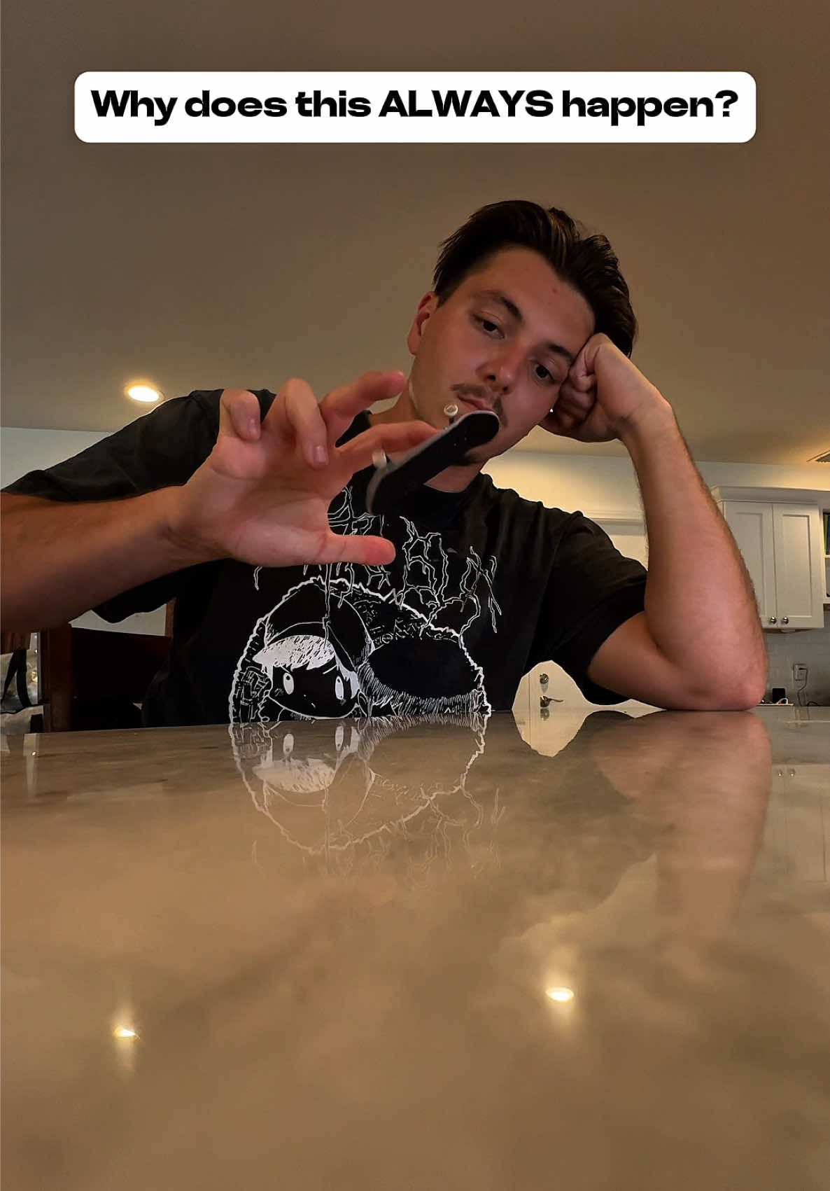 A post by @jakepfb on TikTok caption: Anyone else?😣 #fingerboard #fingerboarding #relateable 