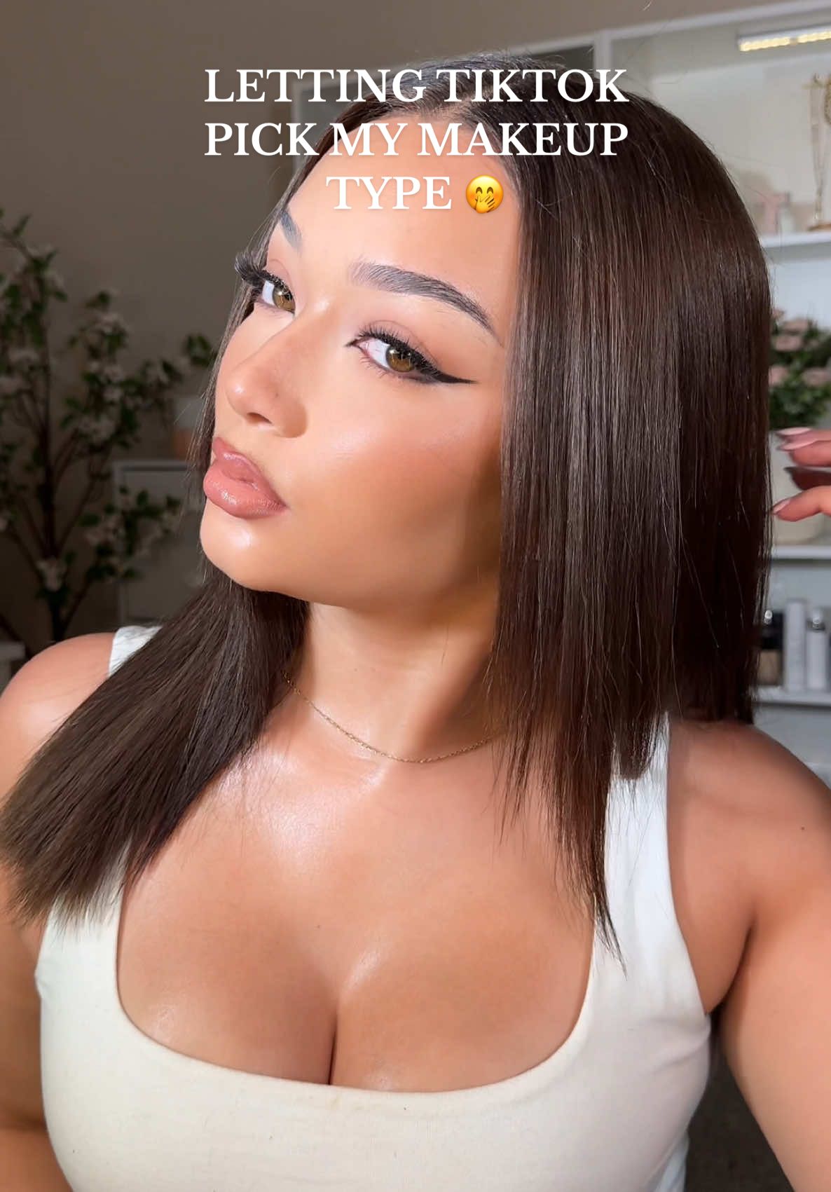 A post by @toriejaden on TikTok caption: what makeup type or style do you guys think would suit me best..? or did tiktok nail it lol 😛  - products used: @Haus Labs by Lady Gaga foundation, liner, and mascara @Sephora Collection best skin ever concealer 07N @loréal paris usa infallible bronzer and concealer in 350. infallible setting spray @HouseOfLashes lashes in tigress @maccosmetics whirl, beige turner, strip down liners, and fleshpot lipstick @Anastasia Beverly Hills liner in malt @Morphe Cosmetics palette in flickering sands  @Charlotte Tilbury setting spray  @D’on Cosmetics setting powder @Maybelline NY brow pencil in black brown and super lock gel  #creatorsearchinsights 