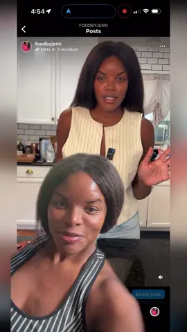 A post by @foodbyjenn on TikTok caption: I can see it says AI translation at the top, but I think it’s only showing ME Spanish. I think everyone else is seeing the real English version. What’s going on!????