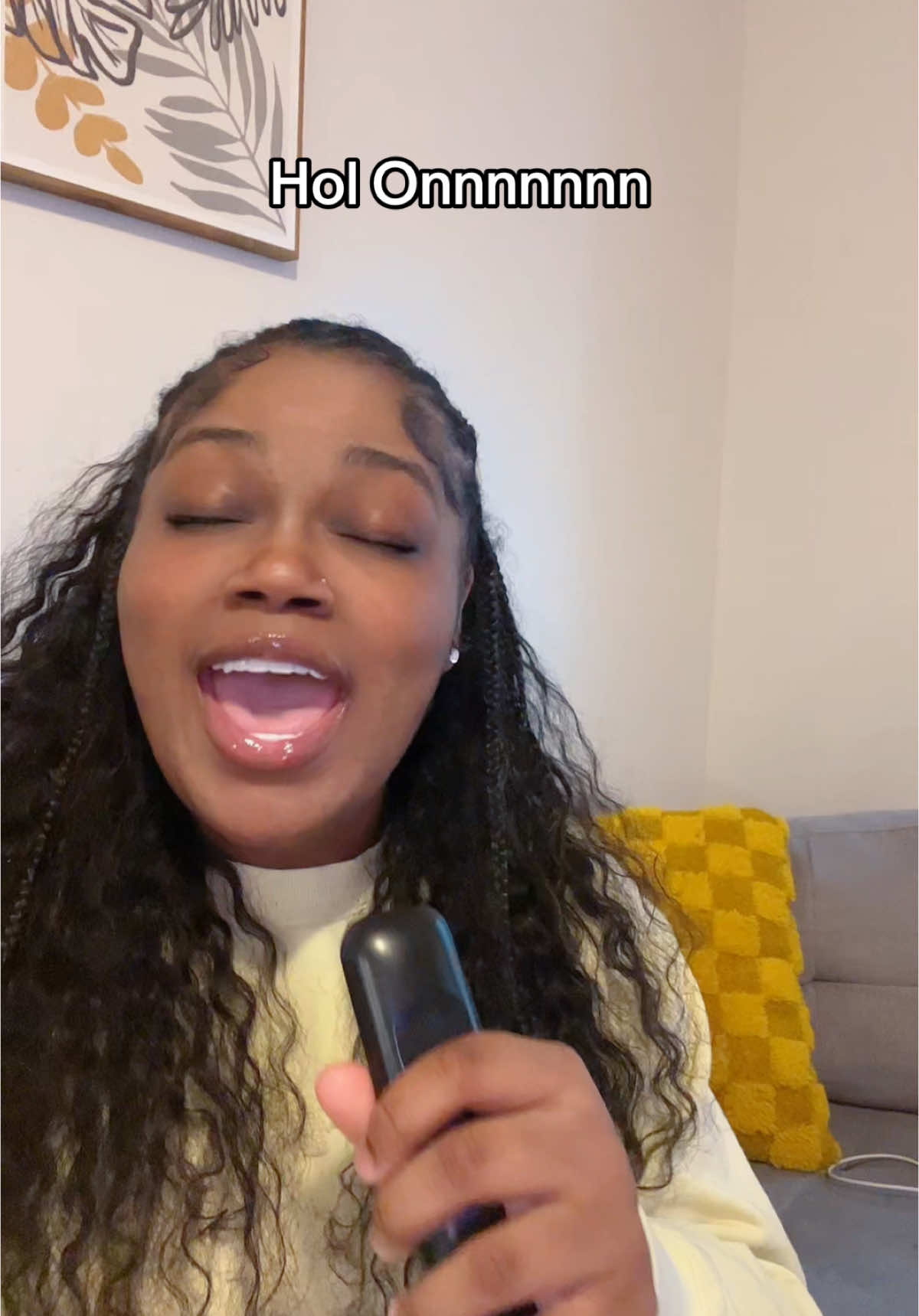 A post by @itsjustnyissa on TikTok caption: Vocals on point today 😌 #fy #singing 