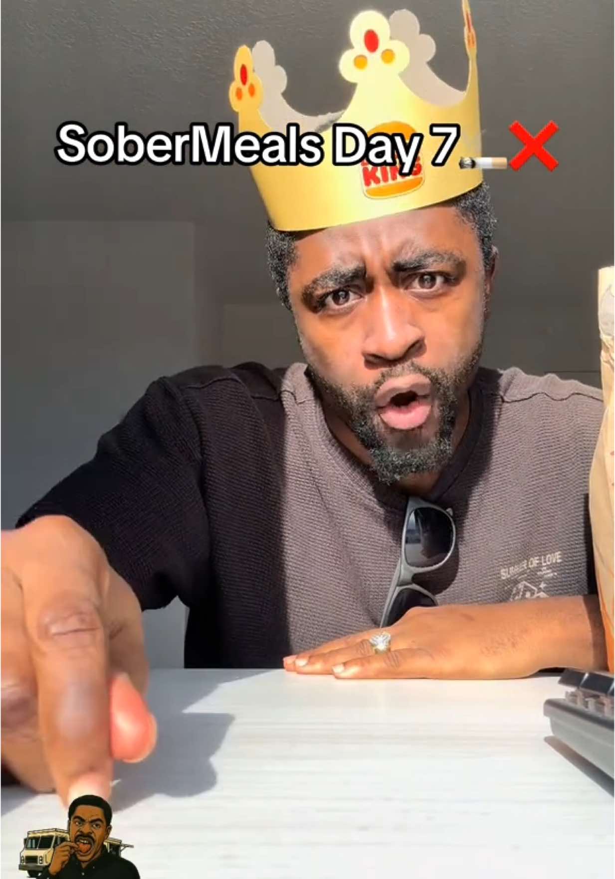 A post by @hoodmeals on TikTok caption: SoberMeals Day 7 @Burger King #fyp#hoodmeals#sober 