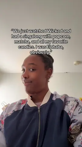 A post by @mooneymusicals on TikTok caption: Netflix and chill EXCEPT we ACTUALLY watch the movie #wicked #theatrekid #fyp #skit #dreamdate #LoveIsland