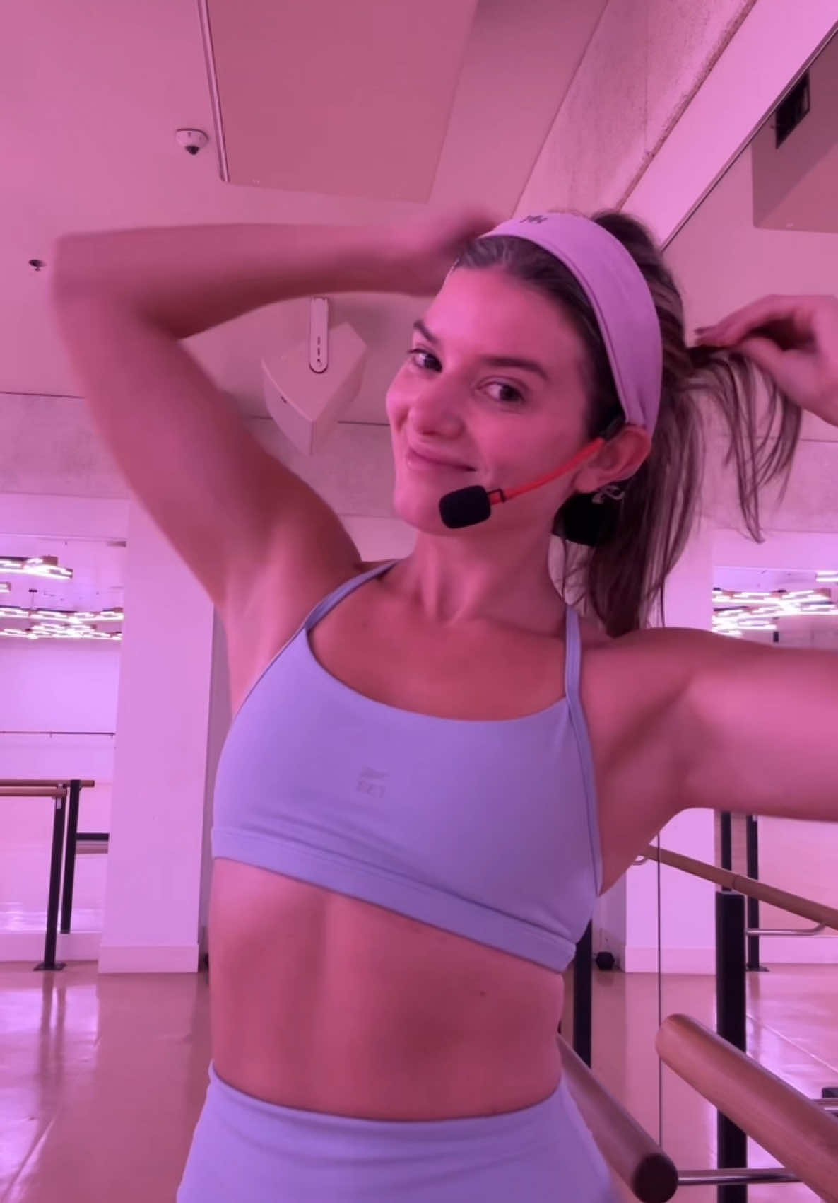 A post by @jennapalek on TikTok caption: Morning in my life as a barre instructor! I leave the studio with my hair dripping with sweat pretty much every class, so I refresh my hair with @K18 Hair Air Wash Dry Shampoo - it’s clean & not an aerosol so it’s great for anyone not wanting white build up in their scalp 🙃 feels super lightweight & fresh & will keep your hair clean for 2 days between washes! @sephora #K18results #k18partner