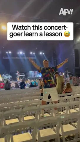A post by @afvofficial on TikTok caption: Me at The Weeknd concert tonight 😅 #afv #fail #funny