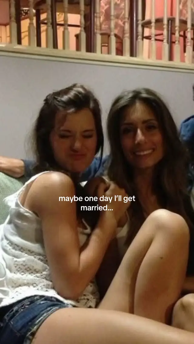 A post by @mayakapouranis on TikTok caption: to loving each other for a lifetime 🤍 @Shannplatzer #maidofhonour #bffs 