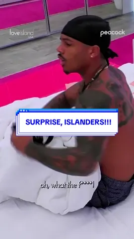 A post by @loveislandusa on TikTok caption: The Villa woke up to something special! 🌞 #LoveIslandUSA @x_0lan @Nicolas Vansteenberghe 