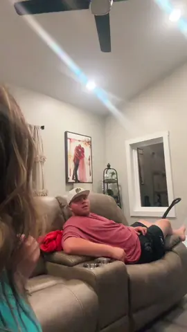 A post by @allieandnoah on TikTok caption: Who said that?? 😂 #allieandnoah #comedyvidoes #husbandwifecomedy #pranks 
