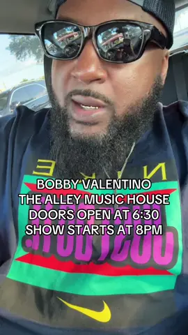 A post by @iamojthedj on TikTok caption: BOBBY VALENTINO LIVE AT THE ALLEY MUSIC HOUSE. THIS SATURDAY JUNE 28 @TheAlleyMusicHouse  #thealley #thealleymusichouse #addison #dallastx #thingstodoindallas #dallastexas #bobbyv #bobbyvalentino 