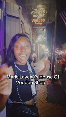 A post by @kennedyjack18 on TikTok caption: You couldn’t record inside but me after leaving the famous voodoo shop👻 #fyp #foryoupage #lalauriehouse #NOLA #blackgirlluxury #marielaveau #houseofvoodoo #marielaveauhouseofvoodoo #voodooqueen #voodooqueenofneworleans #papalegba #readings #worldide #neworleans #viral 