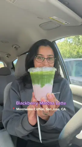 A post by @tanupaslife on TikTok caption: The main flavors I taste are a blackberry fruity flavor that’s mixed with a minty cooling flavor, but it works so well together!!  #sanjose #matcha #matchadrinks #blackberrymatcha #bayareacafe #bestbayareamatcha 