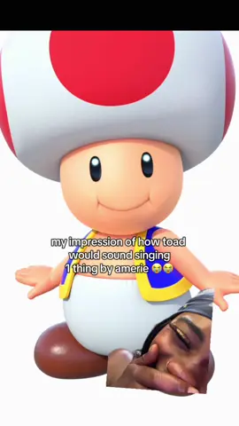 A post by @allicattt on TikTok caption: IDK WHAT MADE ME THINK TO DO THIS BUT 😭😭😭😭😭😭😭😭😭😭  #greenscreen #toadmario #toad #toadsvoice #funny #mariokartworld 
