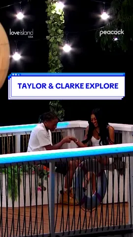 A post by @loveislandusa on TikTok caption: Taylor and Clarke have more exploring to do. 🔭 #LoveIslandUSA @Twillskii @clarkeyliz 