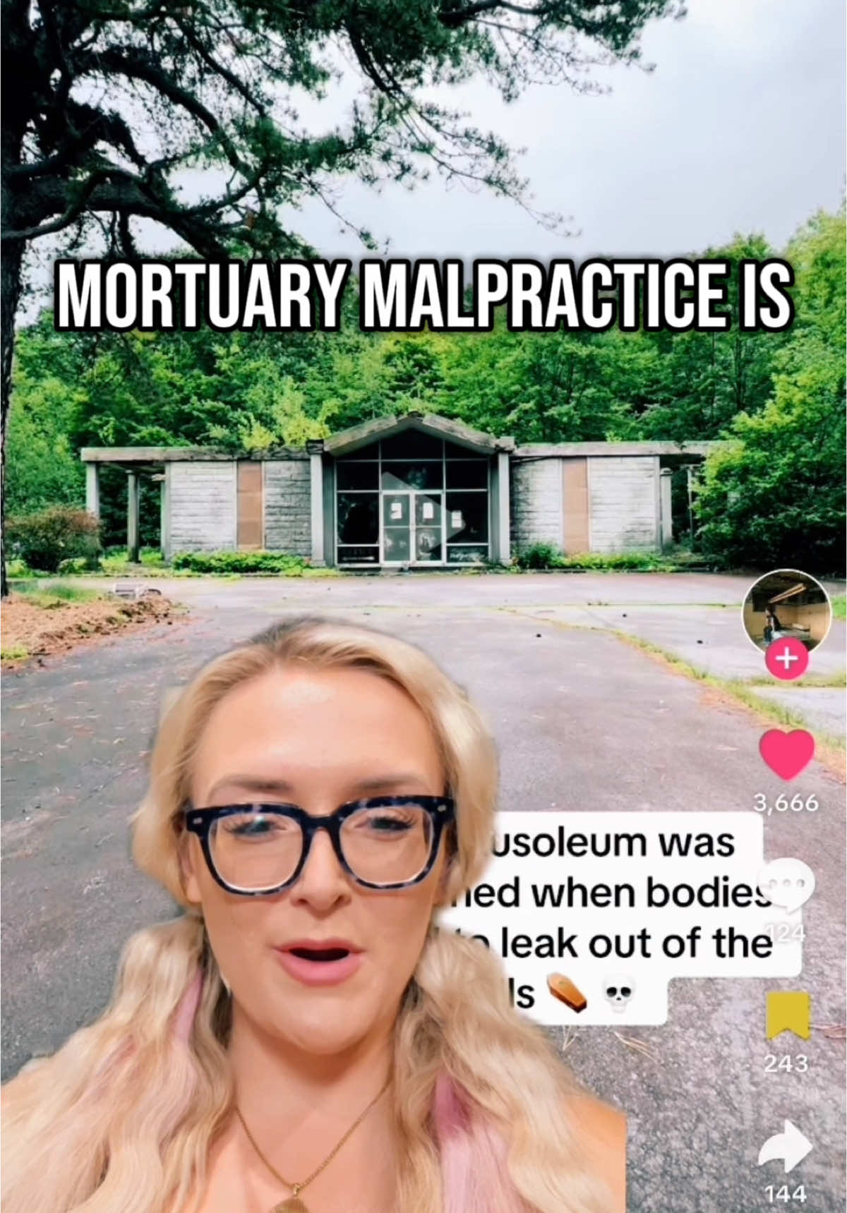 A post by @laurenthemortician on TikTok caption: @places_forgotten 🪦 When “forever” turns into “forgotten.” Bodies leaking from the walls, ancient tombs collapsing, and mausoleums left to rot—let’s talk about what really happens when the dead get abandoned. #funeraltok #deathhistory #mausoleum #abandonedplaces #educationalpurposes #deathtok #darkhistory #mortician 