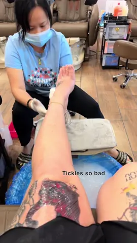 A post by @alexzandriajayde on TikTok caption: #mani #pedi #tattoo 
