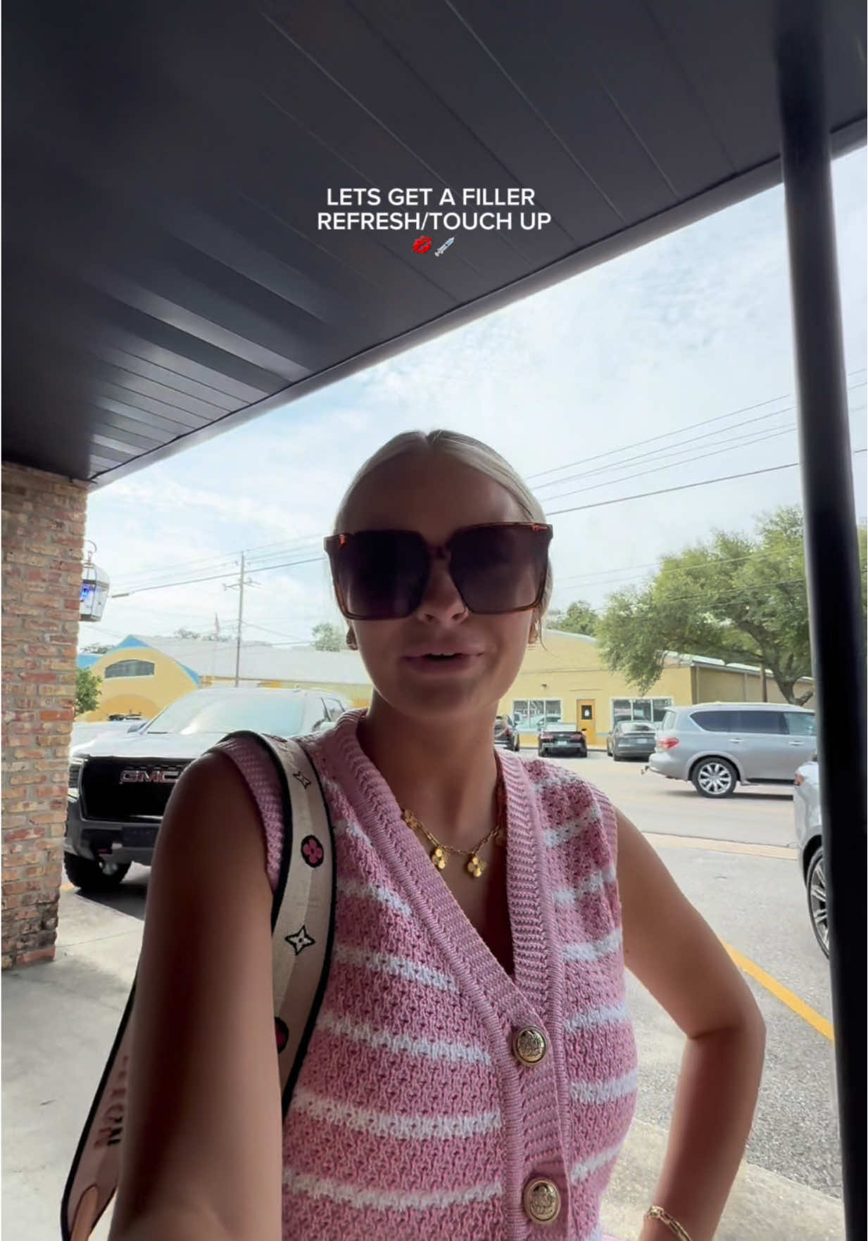 A post by @kylieapitts on TikTok caption: Do I drive 4 hours round trip just to get my lips poked on? Yep I do😆🙌🏼 all because @Coast Aesthetics is the best place ever! #momtent #lipfiller #fillertouchup #spaday 