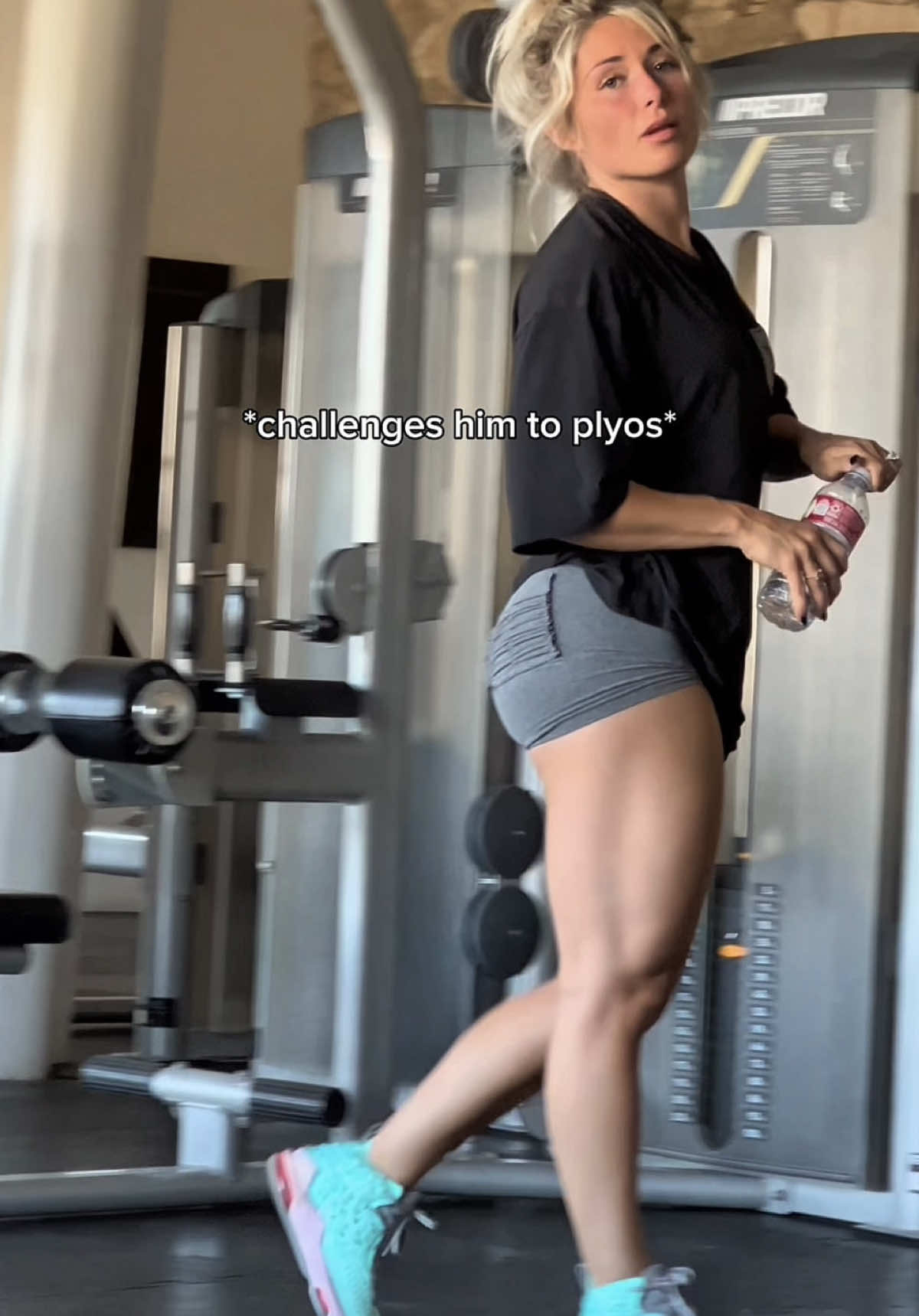 A post by @misscarriejune on TikTok caption: not during plyos 💀