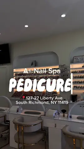 A post by @prettyluhtiinnaa on TikTok caption: Book now with @A+Nail Spa 🩵  NEW LOCATION:  📍 127-27 Liberty Ave, South Richmond, NY 11419  #pedicure #nailsalon #queensny #aplusnailspa #frenchtips #pedispa #nailspa #explorepage #acrylic nails #exploremore #explore #SelfCare #nailcare #pedicuredtoes #nyc