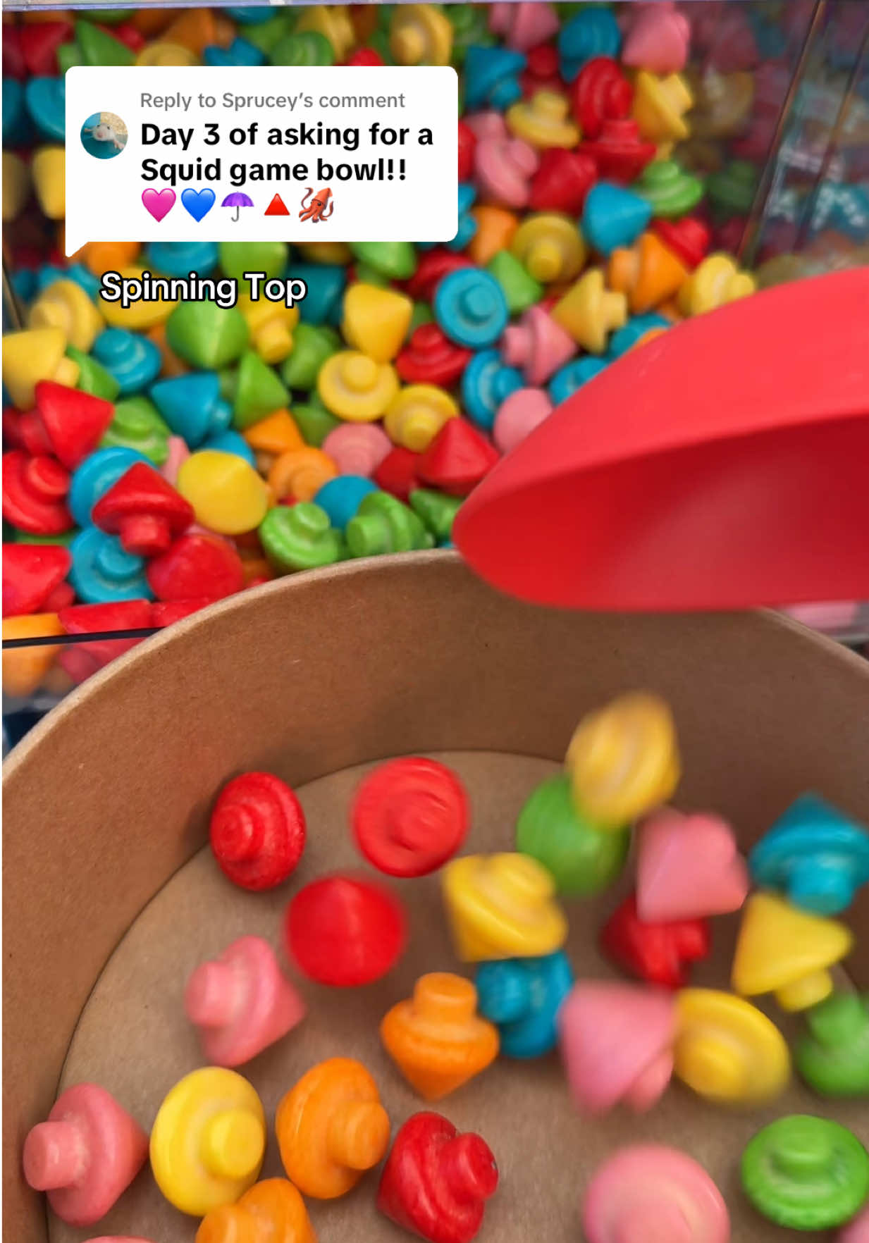 A post by @poppincandyofficial on TikTok caption: Replying to @Sprucey Squid Game Bowl🦑 #squidgame #candy 