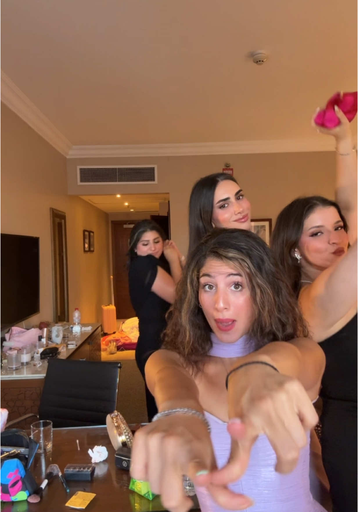 A post by @yourfavlillyxox on TikTok caption: When they just sync 😂❤️ @Nada Tarek | ندى طارق 🌟  @Monda Mekawy  @Roro Mohsen 