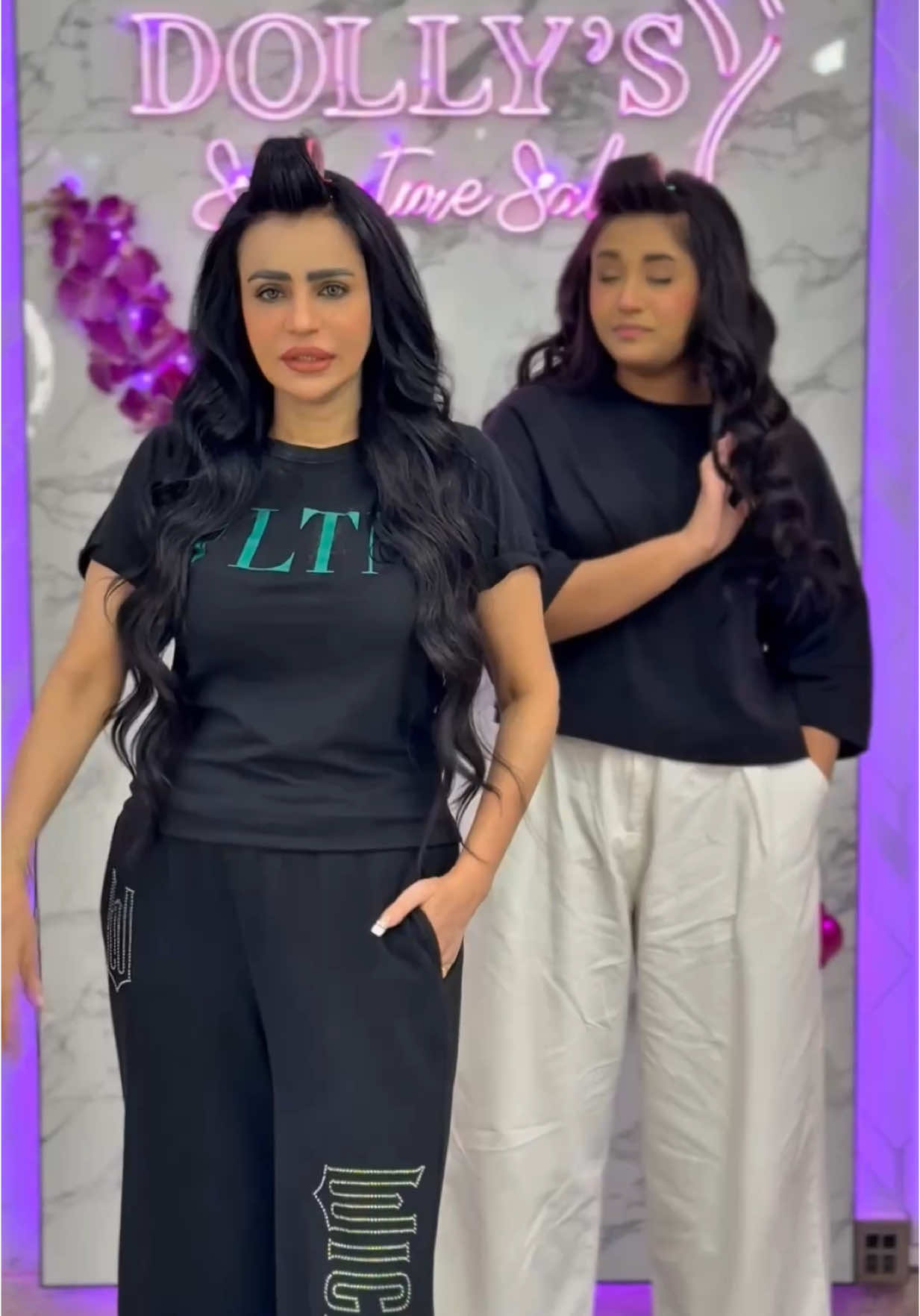 A post by @dollyofficiall on TikTok caption: This trend 😎 #dolly #foryou #trending @minahil malik 