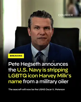 A post by @couriernewsroom on TikTok caption: The USNS Harvey Milk is no more.