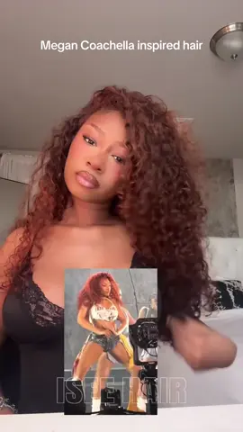 A post by @iseehairbeauty on TikTok caption: 😻😻🔥🎸Recreate Megan Coachella Hairstyle with @Nae  Water wave 26” Wear Go Half Wig 18”=$121, 22”=$151, 26”=$213!!  Today ONLY! #megasale  #iseehairbeauty #iseeweargowig #waterwave #haircolor #megan #megantheestallion #iseehalfwig 