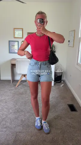 A post by @lily.mags on TikTok caption: Casual Simple Fourth of July outfit idea 🤍🫐🍒✨ #fourthofjulyoutfits #4thofjulyoutfit #casualoutfit #simpleoutfit #summeroutfitinspo 