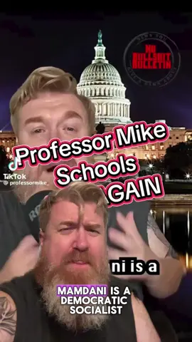 A post by @jolly_good_ginger on TikTok caption: I sure got “schooled” - albeit he said nothing and provided no new information. The reason I make this response is because those on the right going after Zohran LITERALLY don’t know what they’re talking about but have no problem confidently speaking on it.  This is just misinformed fear mongering. 