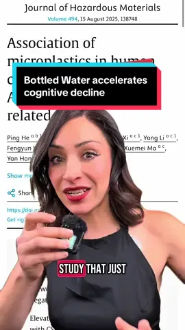 A post by @antiplasticlady on TikTok caption: There are so many studies showing this now 😱😱😱🤦🏻‍♀️🤦🏻‍♀️🤦🏻‍♀️😬😬😬 #microplastics #dementia #bottledwater 