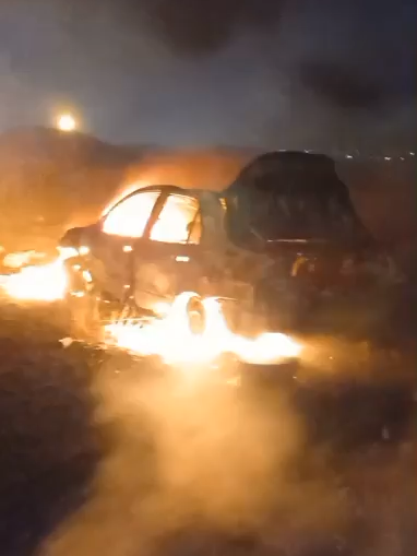 A post by @omarsuleimanofficial on TikTok caption: Israeli settlers burn houses and cars in the Palestinian Christian village of Taybeh in the West Bank. But yeah, Israel is your greatest ally and should keep getting your tax dollars.