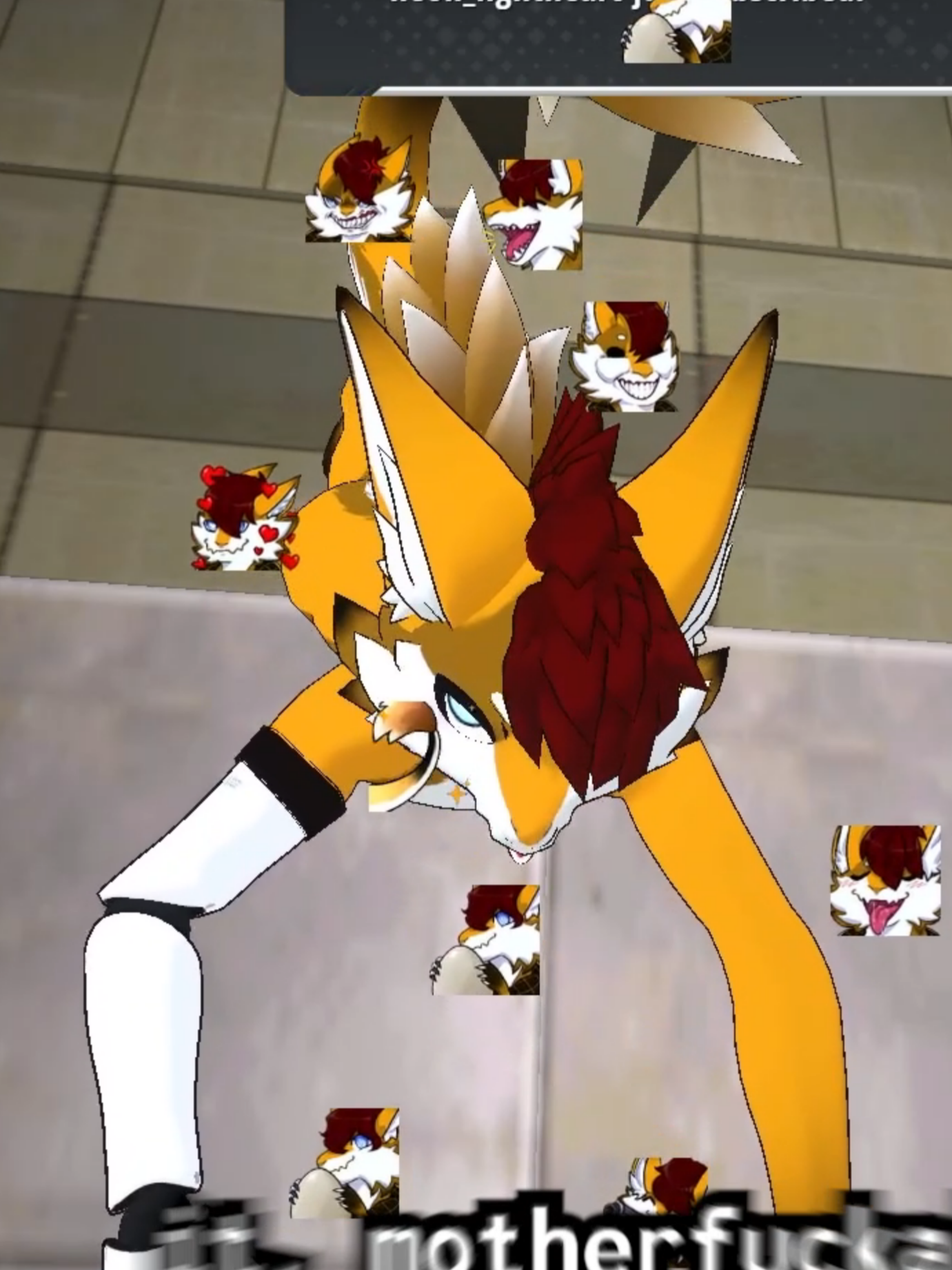 A post by @durrvish on TikTok caption: I CAN DO A HEADSTAND #furry #furryfandom #vtuber #streamer #vrchat #virtualreality #fullbodytracking #vr