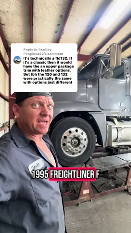 A post by @irontodiesel247 on TikTok caption: Replying to @Bradley Peoples342 #95 #freightliner #oldschool 