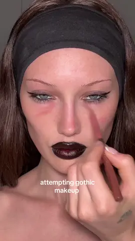 A post by @meredithduxbury on TikTok caption: would you wear gothic makeup ??? 