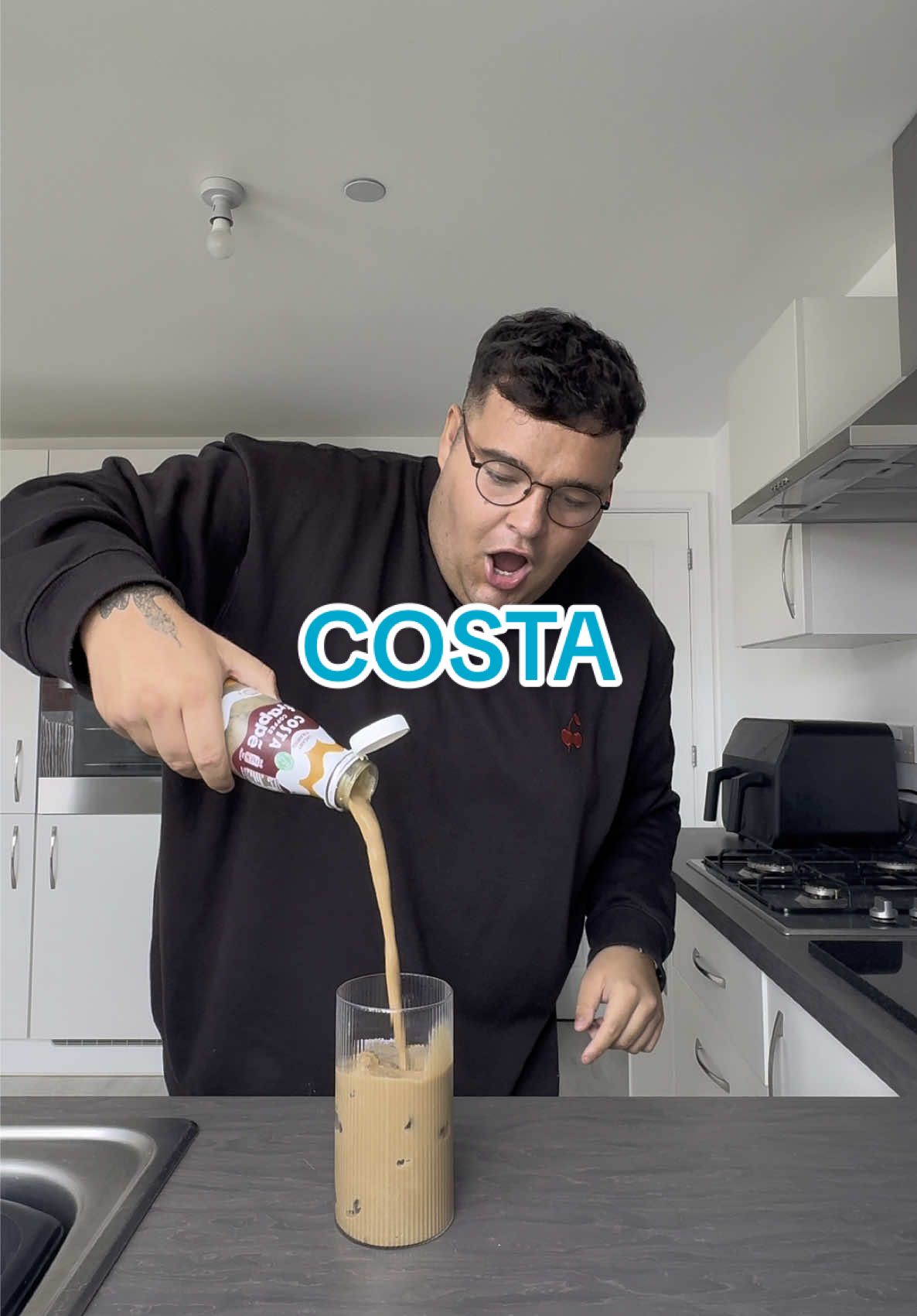 A post by @ieuanjoness on TikTok caption: when I tell you me and Kane are obsessed with the new Tiramisu flavour. Go and try and let us know what you think! @Costa Coffee #AD #costacoffee