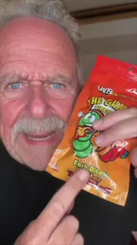 A post by @leelochip on TikTok caption: The Gummy Fireworm - REVIEWED