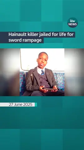 A post by @itvnews on TikTok caption: Marcus Arduini Monzo, has been jailed for life for the murder of 14-year-old Daniel Anjorin during an attack with a sword in Hainault, north-east London. #itvnews 