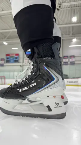 A post by @bauerhockey on TikTok caption: Do more than skate. FLY. The VAPOR FLYLITE skate is available now online and in-store.