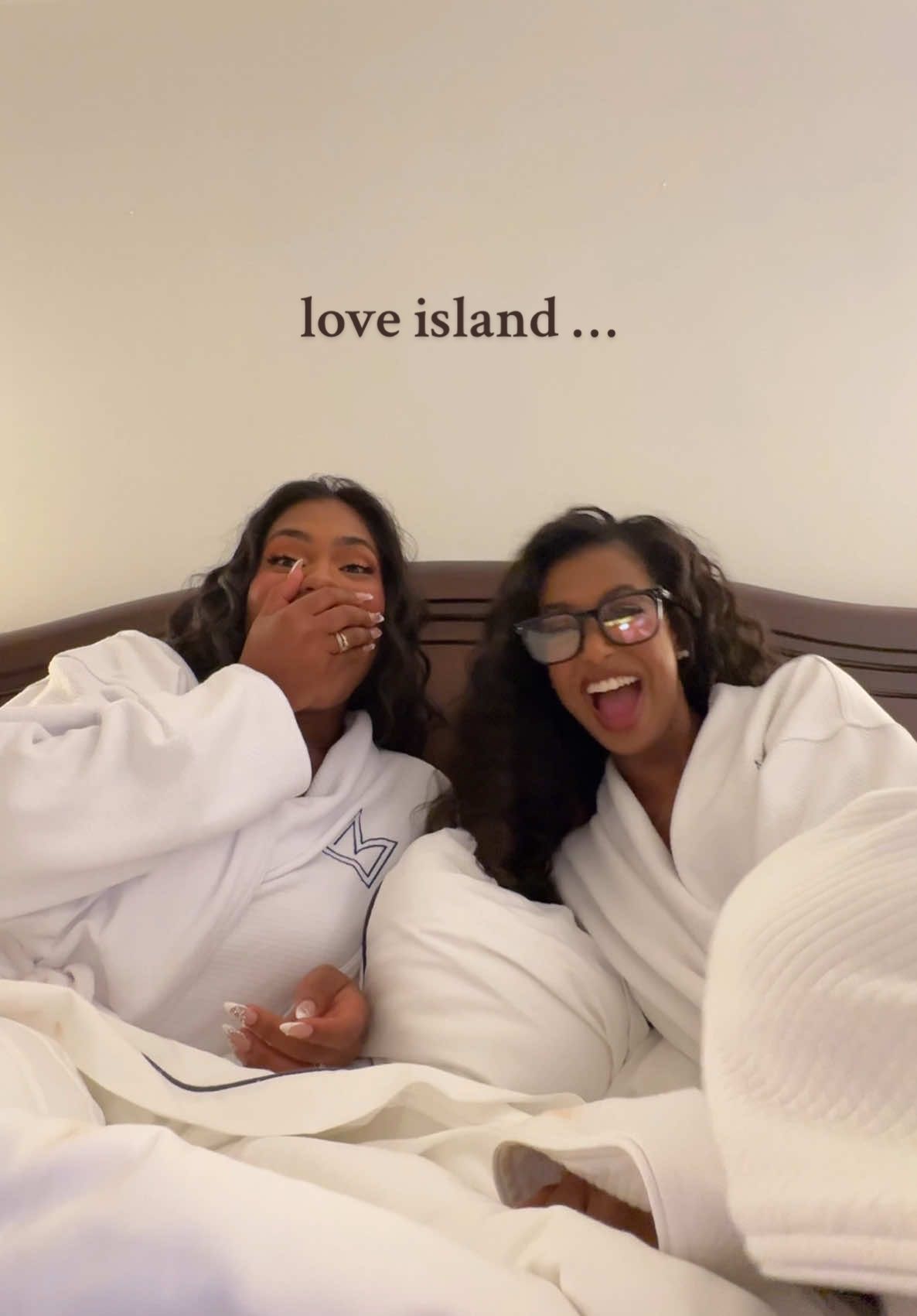 A post by @monetmcmichael on TikTok caption: NICOLANDRIA OMG bruh i was not ready for this emotional roller coaster 😭 our reaction to last nights episode …. this shit is cooking UPPPP #loveisland @samira 
